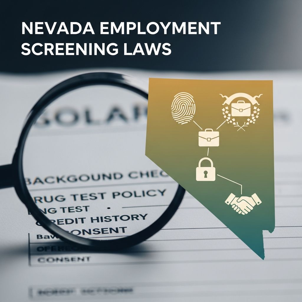 Comprehensive guide to Nevada's rules on criminal records, credit checks, and background screening in hiring practices.