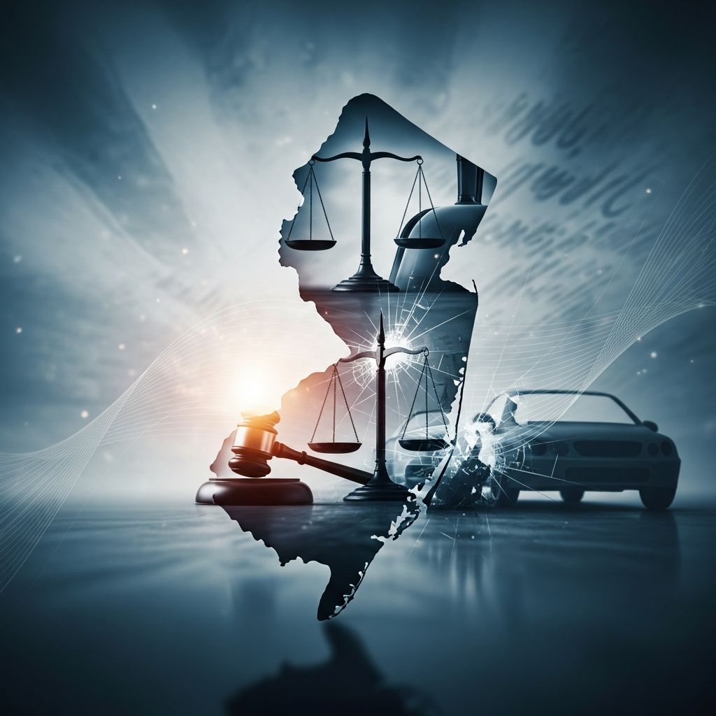 Essential guide to New Jersey's motor vehicle accident laws, liability rules, and insurance requirements.
