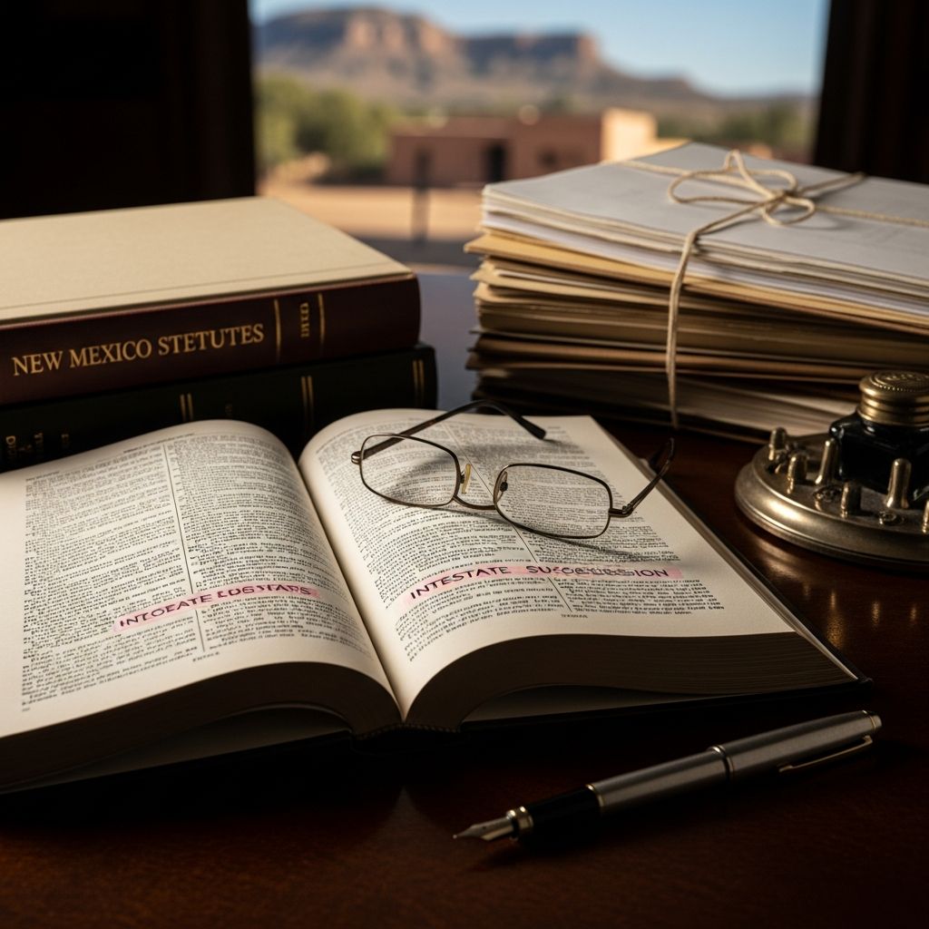 Understand New Mexico's intestate laws: how assets distribute without a will, from spouses to distant relatives.
