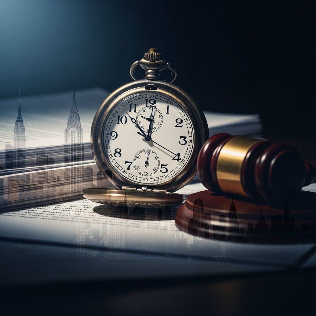 Master New York's personal injury filing deadlines: 3 years for most claims, with key exceptions for malpractice, death, and special cases.