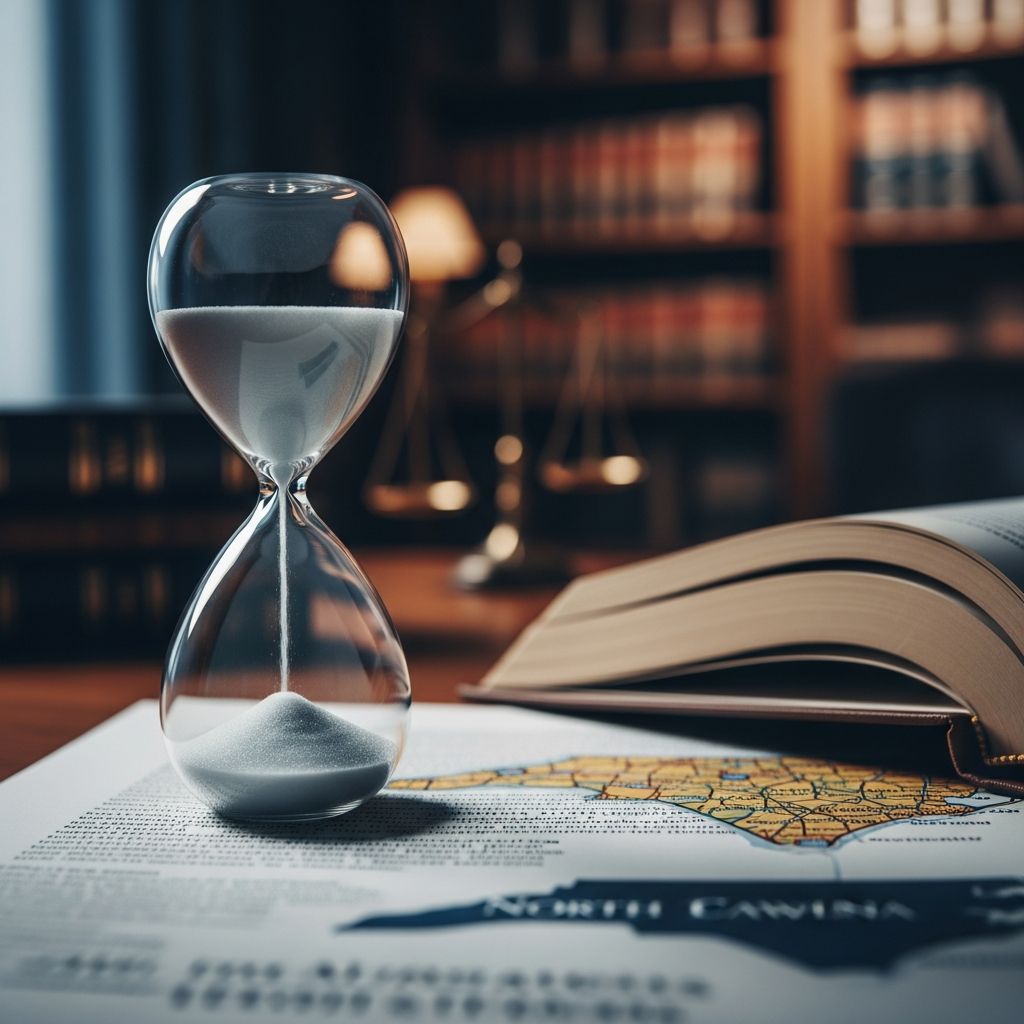 Understand North Carolina's strict deadlines for filing personal injury claims to protect your legal rights effectively.