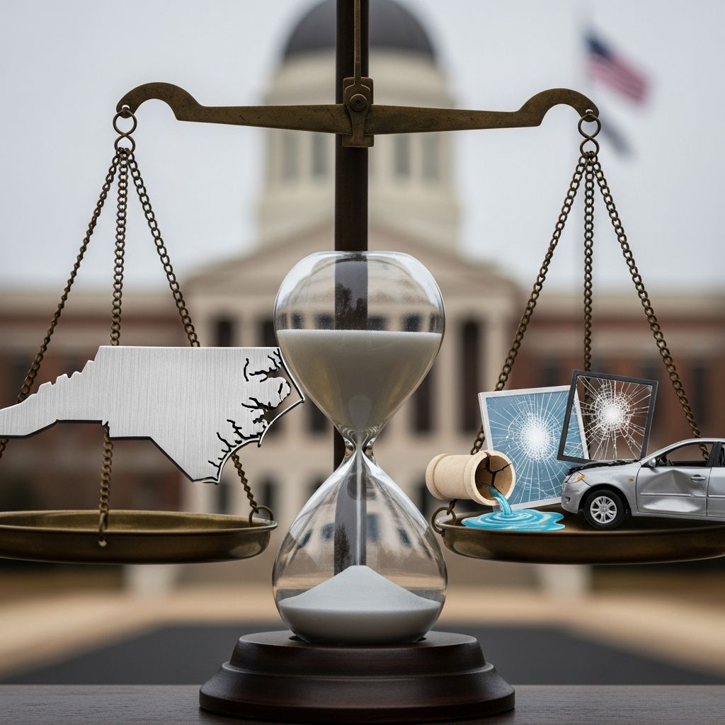 Understand North Carolina's 3-year deadline for property damage claims and key exceptions to protect your rights effectively.