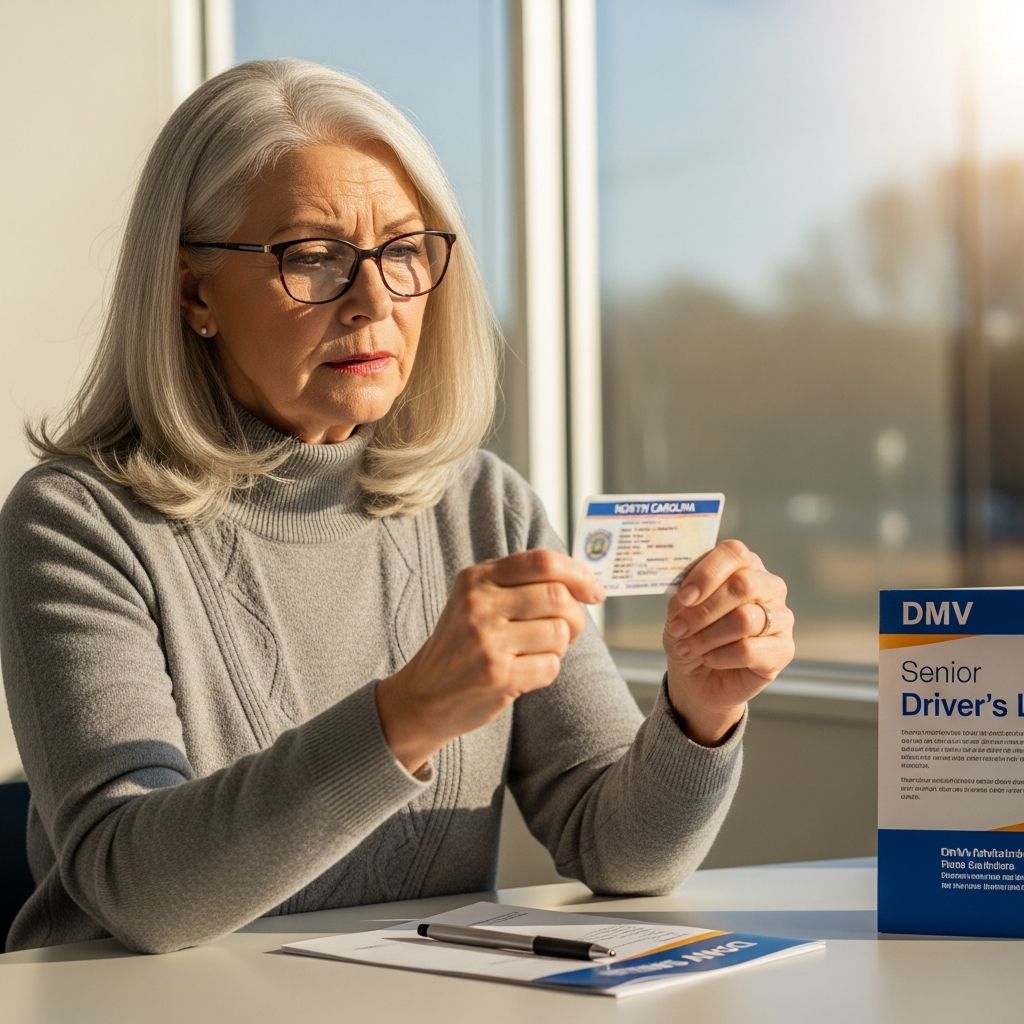 Understanding renewal schedules, vision testing, and safety measures for drivers 66 and older in NC.