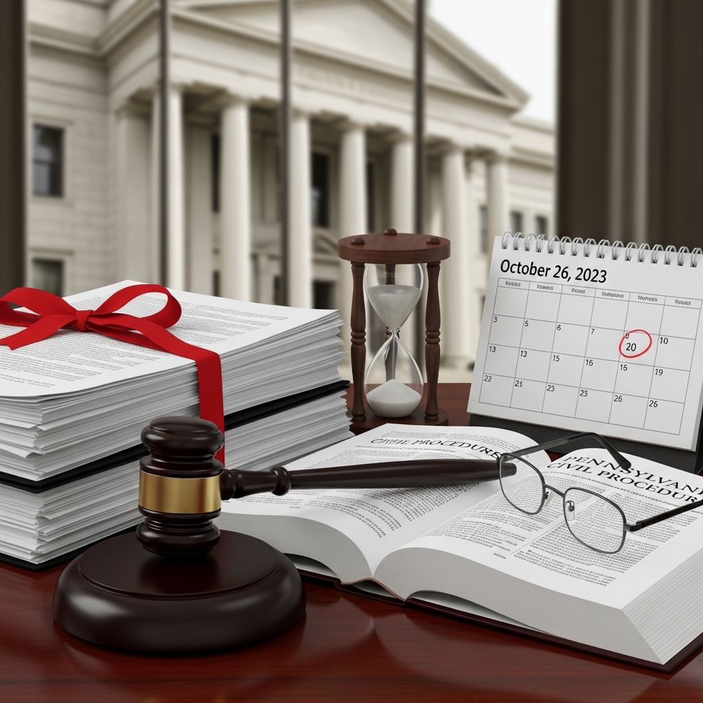 Understanding time limits for filing personal injury lawsuits in Pennsylvania and protecting your rights.