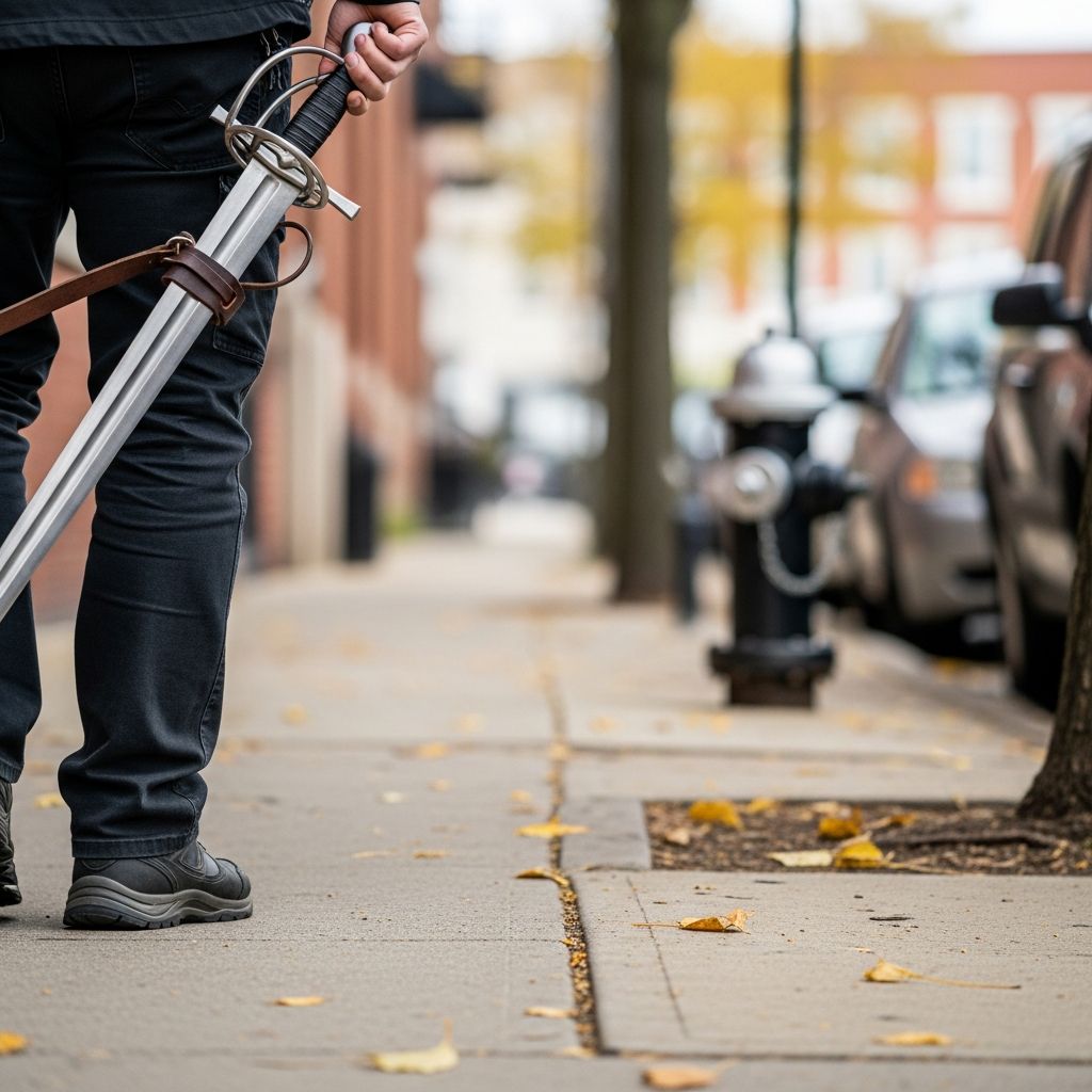 Navigate the complex landscape of sword carrying laws across U.S. states, from open carry rules to penalties and exceptions.