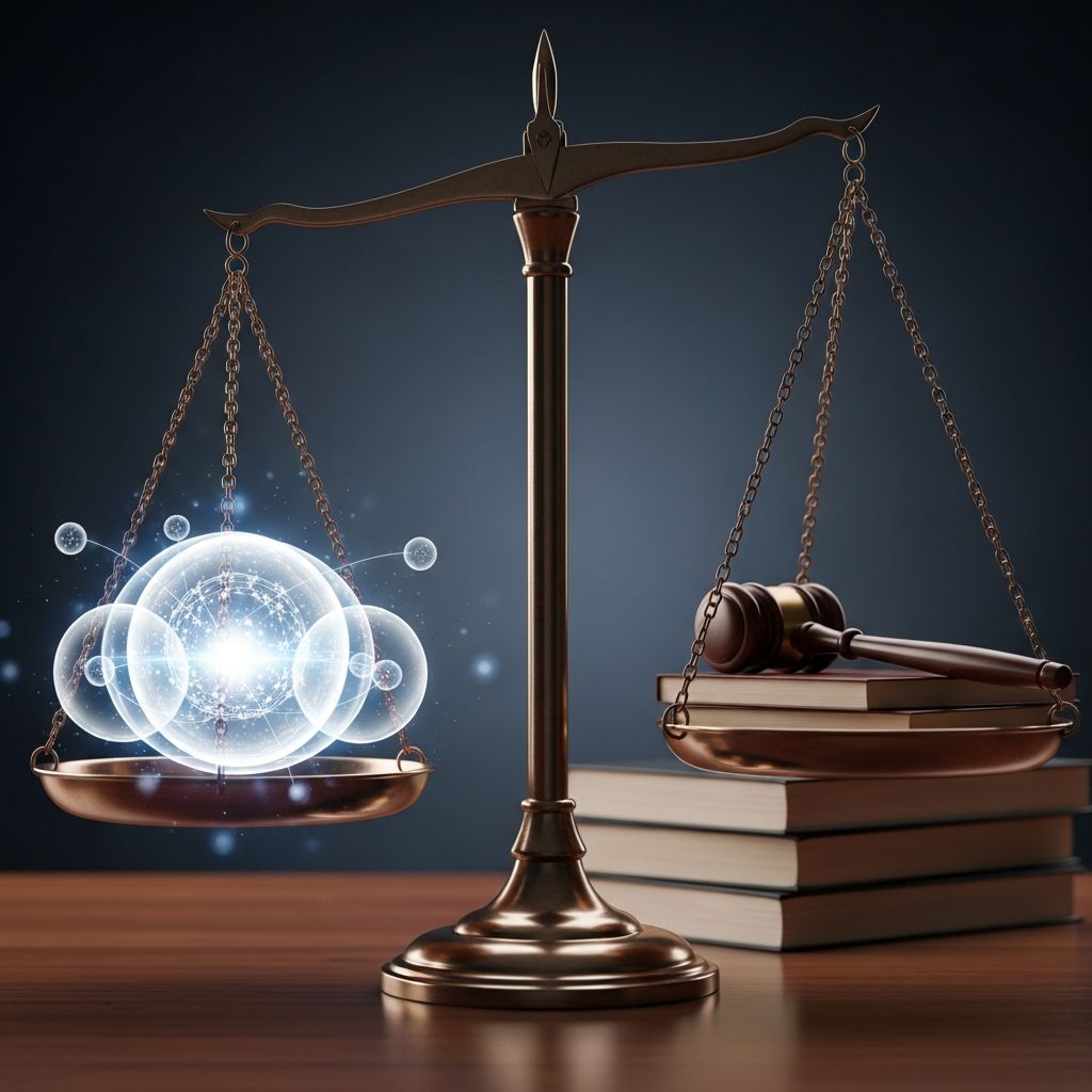Unlocking quantum superposition's power: How it challenges legal reasoning, patents, and justice delivery in profound ways.