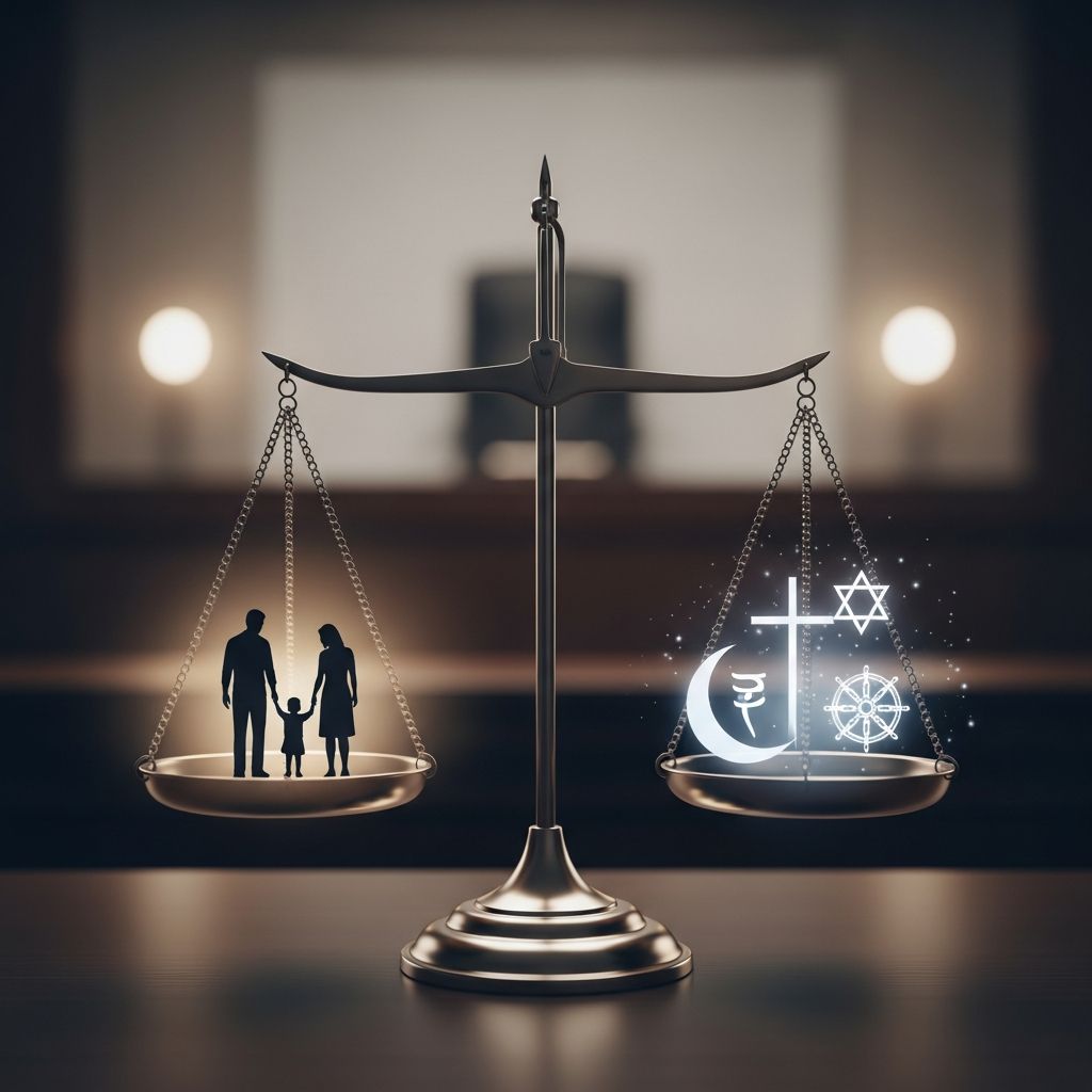 Navigating faith differences in divorce: How courts balance religious freedom with children's best interests in custody battles.