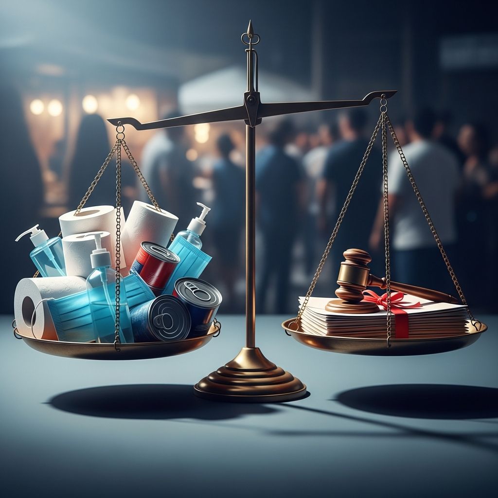Navigate the rules on reselling vital goods like sanitizers and paper during shortages and emergencies.