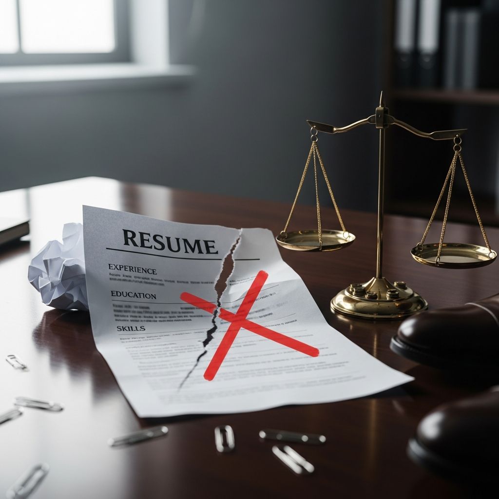 Understand the serious legal and professional risks of misrepresenting credentials on job applications.