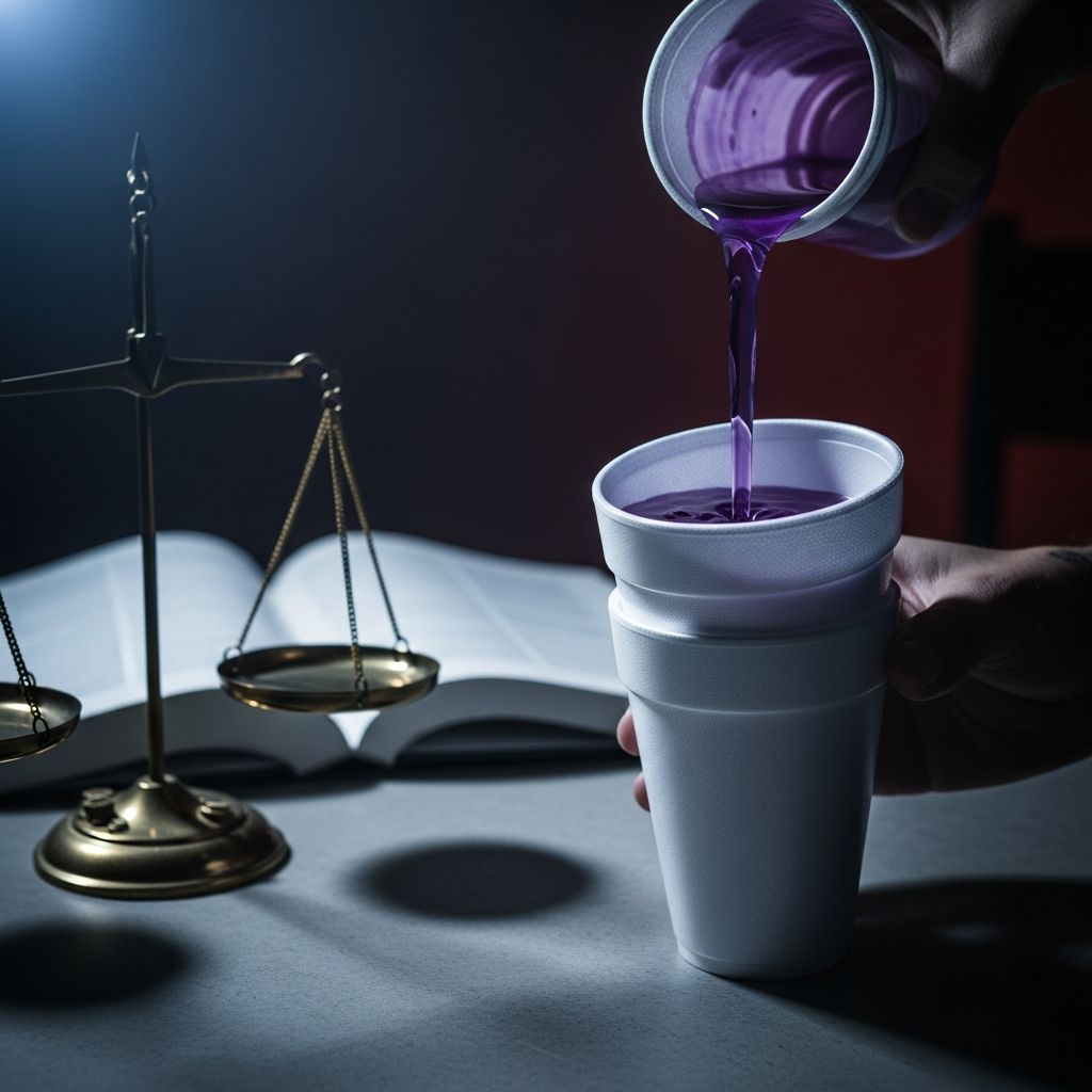 Explore the legal framework surrounding sizzurp possession, distribution, and use in criminal law.