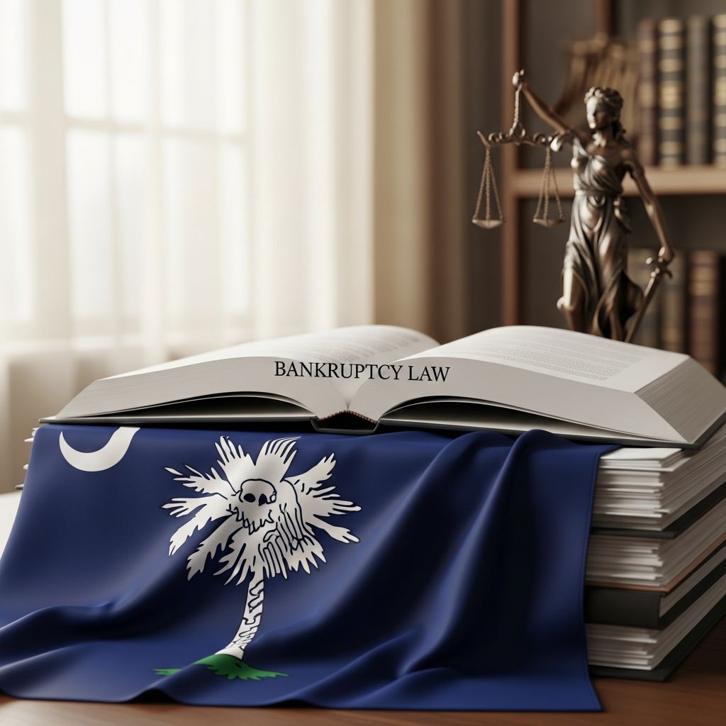 South Carolina Bankruptcy Filing Guide: Step-By-Step Comprehensive guide to navigating Chapter 7 and Chapter 13 bankruptcy processes in South Carolina for debt relief.