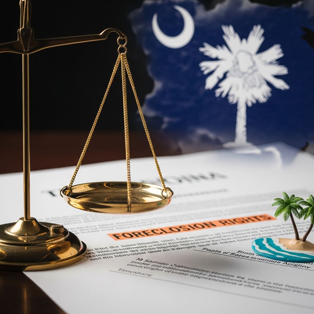Understanding your rights: South Carolina timeshare foreclosure procedures and cancellation protections.