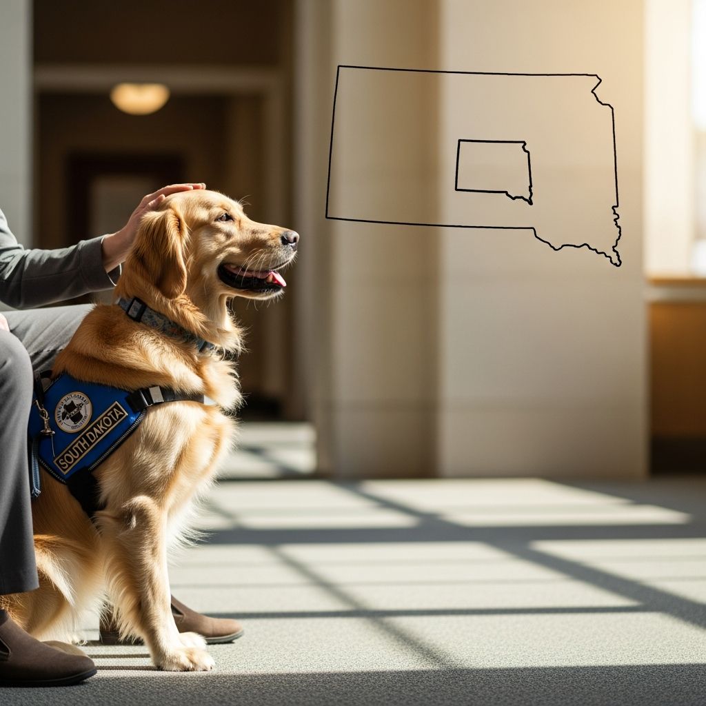 Comprehensive guide to South Dakota regulations on service animals, emotional support animals, housing rights, and public access protections.