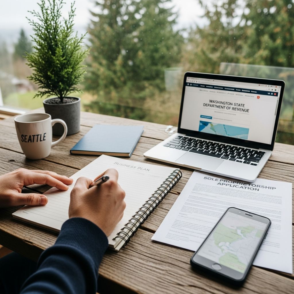 Comprehensive guide to launching your sole proprietorship in Washington: from naming to licensing, taxes, and compliance essentials.