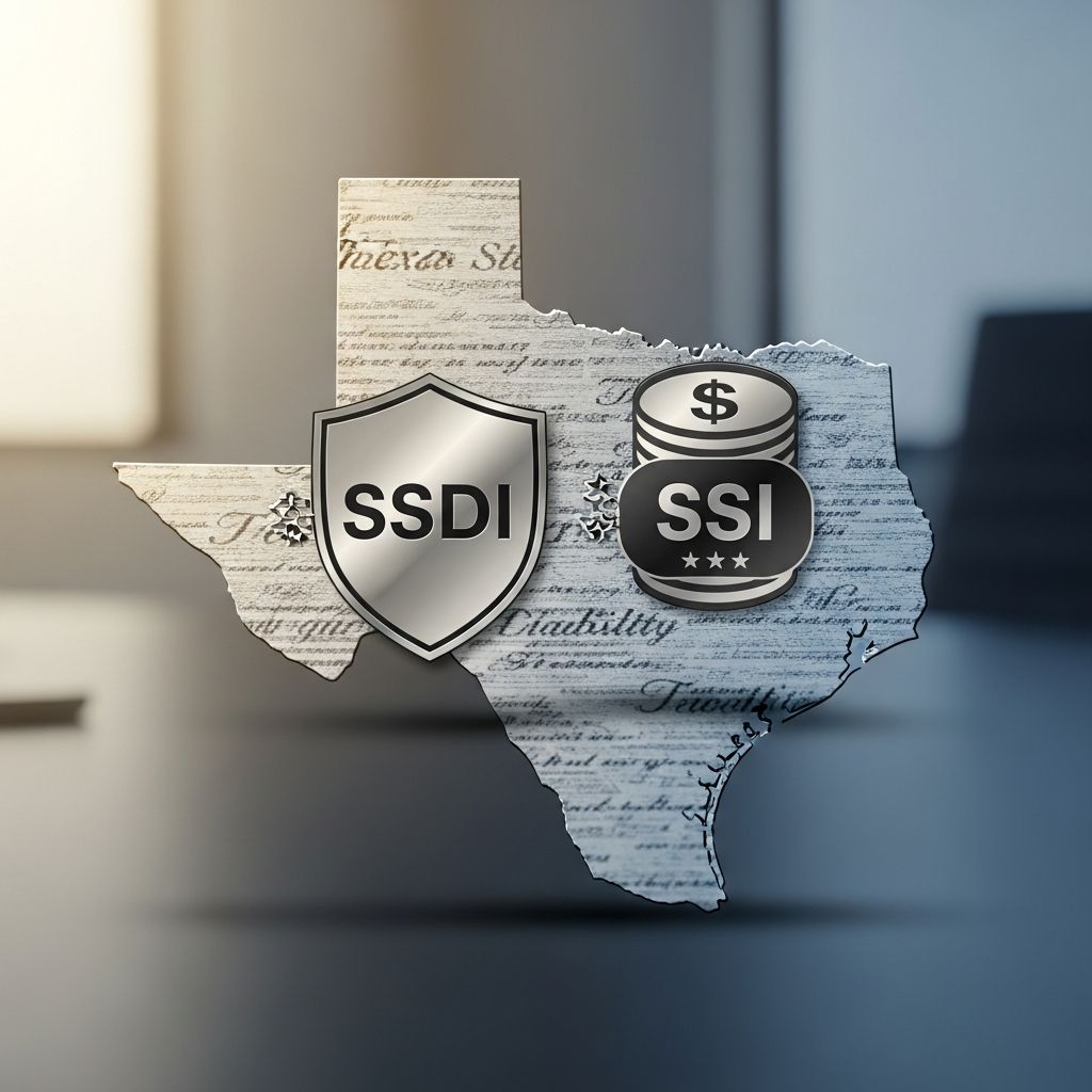 Comprehensive guide to qualifying for SSDI and SSI in Texas: eligibility, application process, and key medical conditions.
