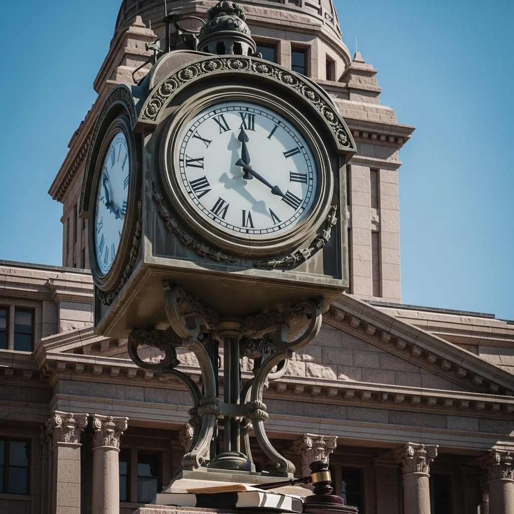 Texas Medical Malpractice Time Limits Guide Understand Texas's 2-year statute of limitations and key exceptions for medical malpractice claims to protect your legal rights effectively.
