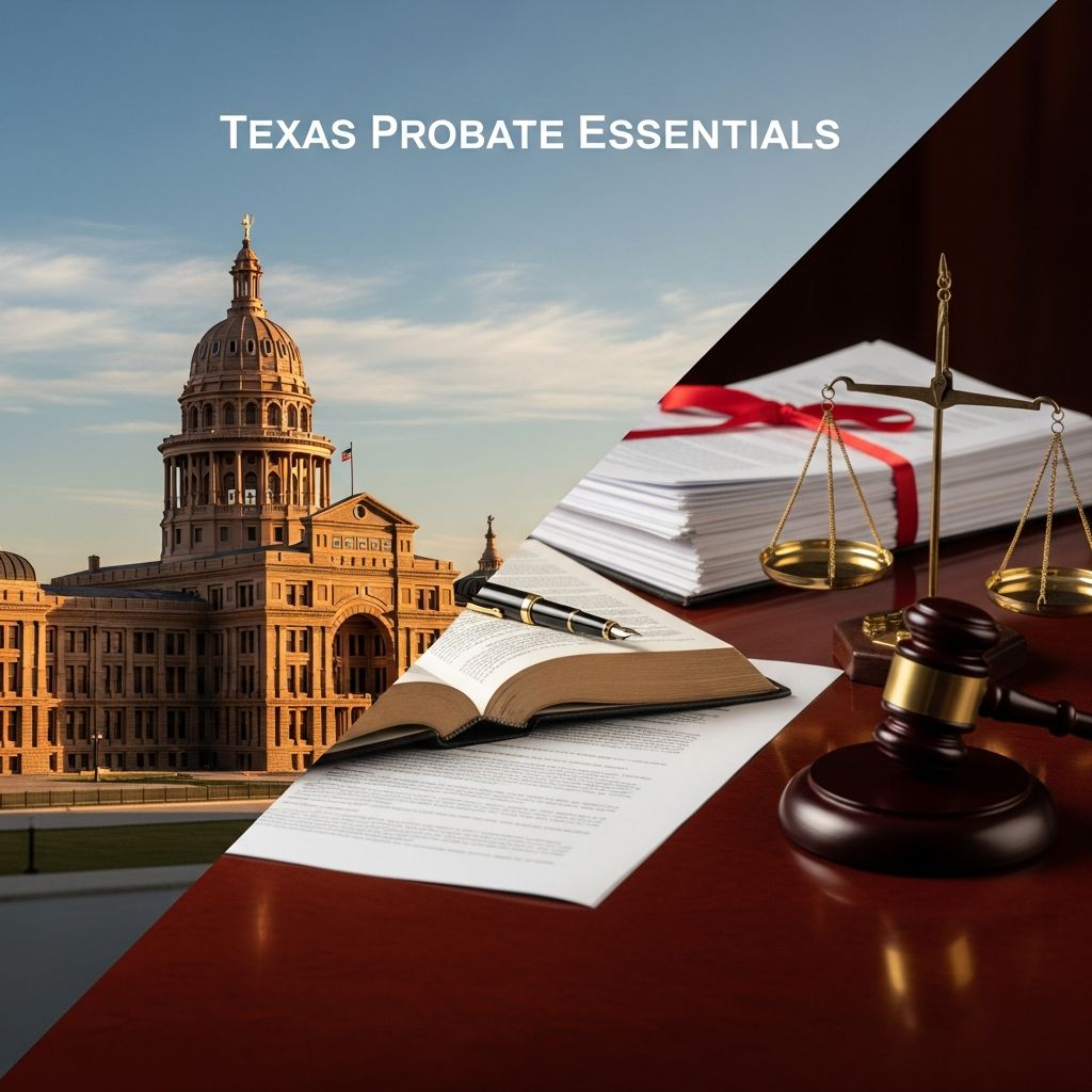 Master the Texas probate process: from filing to final distribution, explore timelines, simplified options, and key steps for smooth estate settlement.
