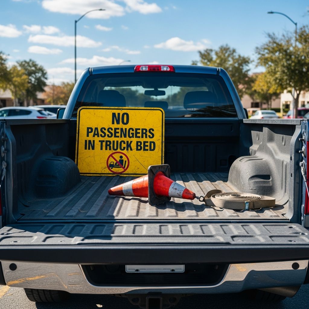 Navigate state laws and safety concerns about riding in pickup truck beds across America.