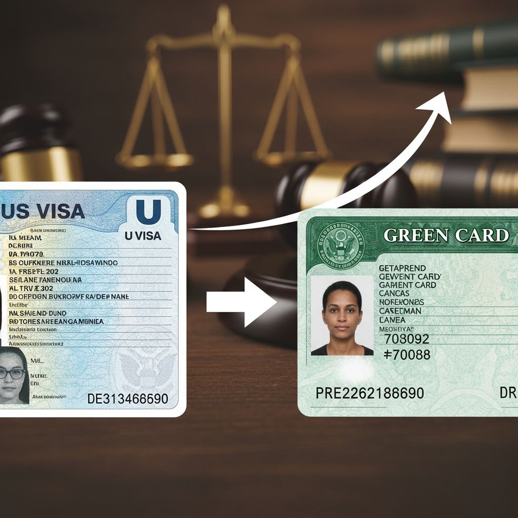 Unlock permanent residency: Master the step-by-step journey from U visa to green card for crime victims and families.
