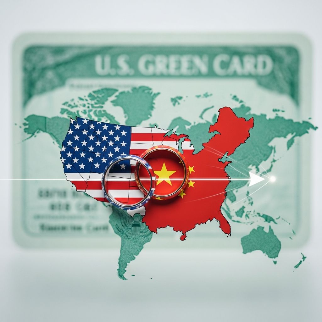 Comprehensive steps, requirements, and tips for obtaining a U.S. green card through marriage to a Chinese national, from petition to permanent residency.