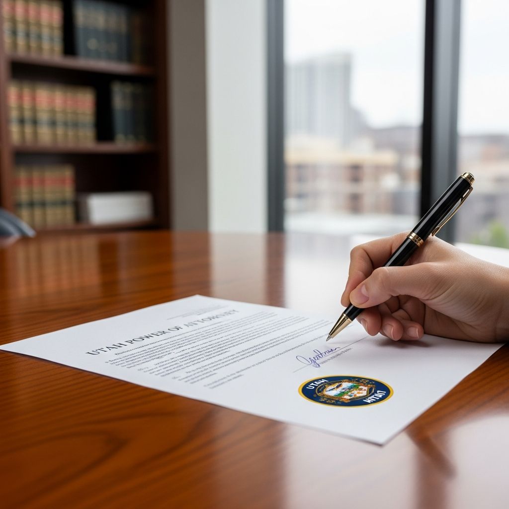 Comprehensive guide to creating, executing, and managing powers of attorney under Utah's Uniform Power of Attorney Act.