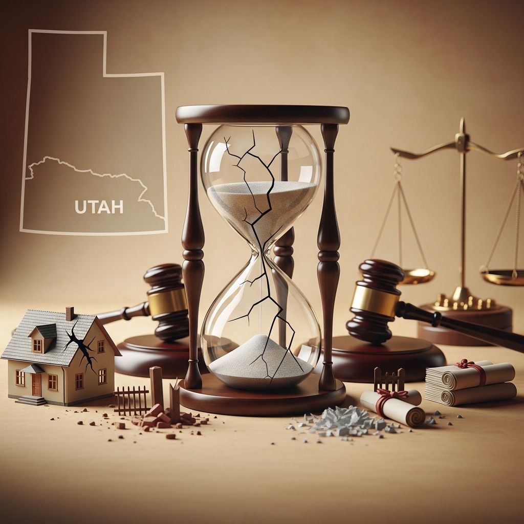 Master Utah's deadlines for property damage claims: 3 years for most cases, 4 for vehicles—know your rights before time runs out.