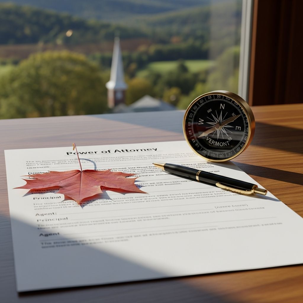 Complete guide to creating, using, and managing powers of attorney under Vermont's Uniform Power of Attorney Act.