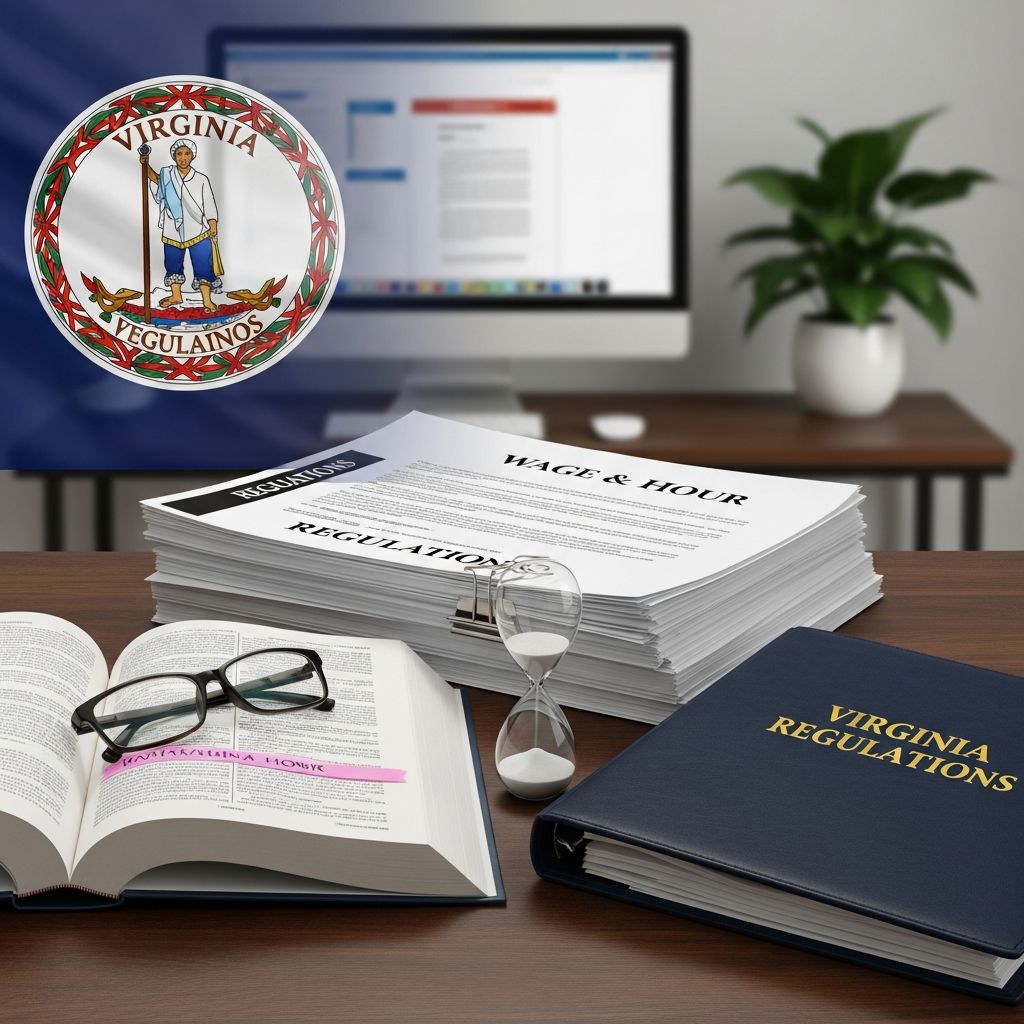 Essential overview of Virginia's minimum wage, overtime rules, breaks, and pending labor reforms for employers and workers.