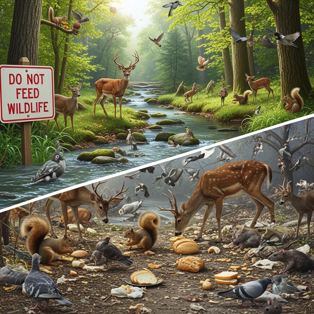 Understanding the legal restrictions and environmental impacts of feeding wild animals.