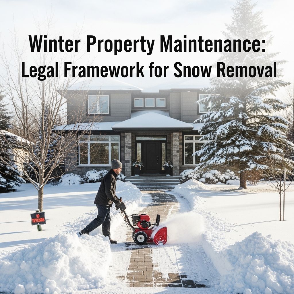 Understanding snow removal obligations across different states and property types for landlords and tenants.