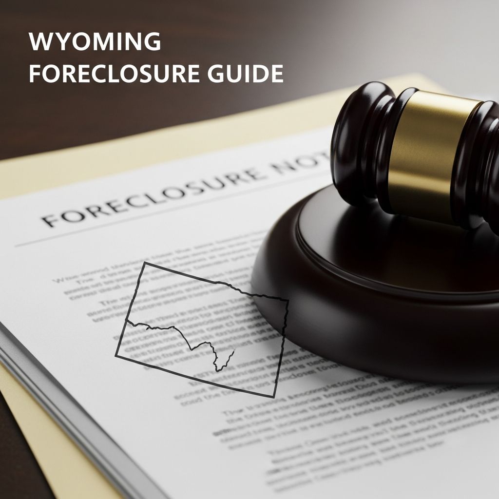 Comprehensive overview of Wyoming's foreclosure processes, homeowner protections, timelines, and strategies to avoid losing your home.