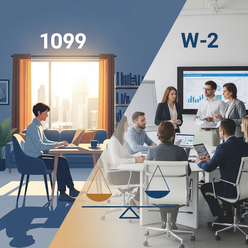 Master the differences between 1099 contractors and W-2 employees to ensure compliance, optimize costs, and avoid IRS penalties.