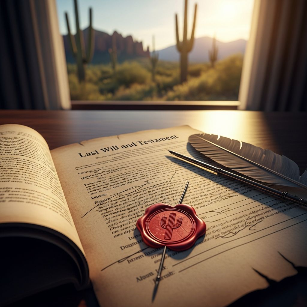 Comprehensive guide to creating a valid last will and testament in Arizona, covering requirements, types, and probate essentials.