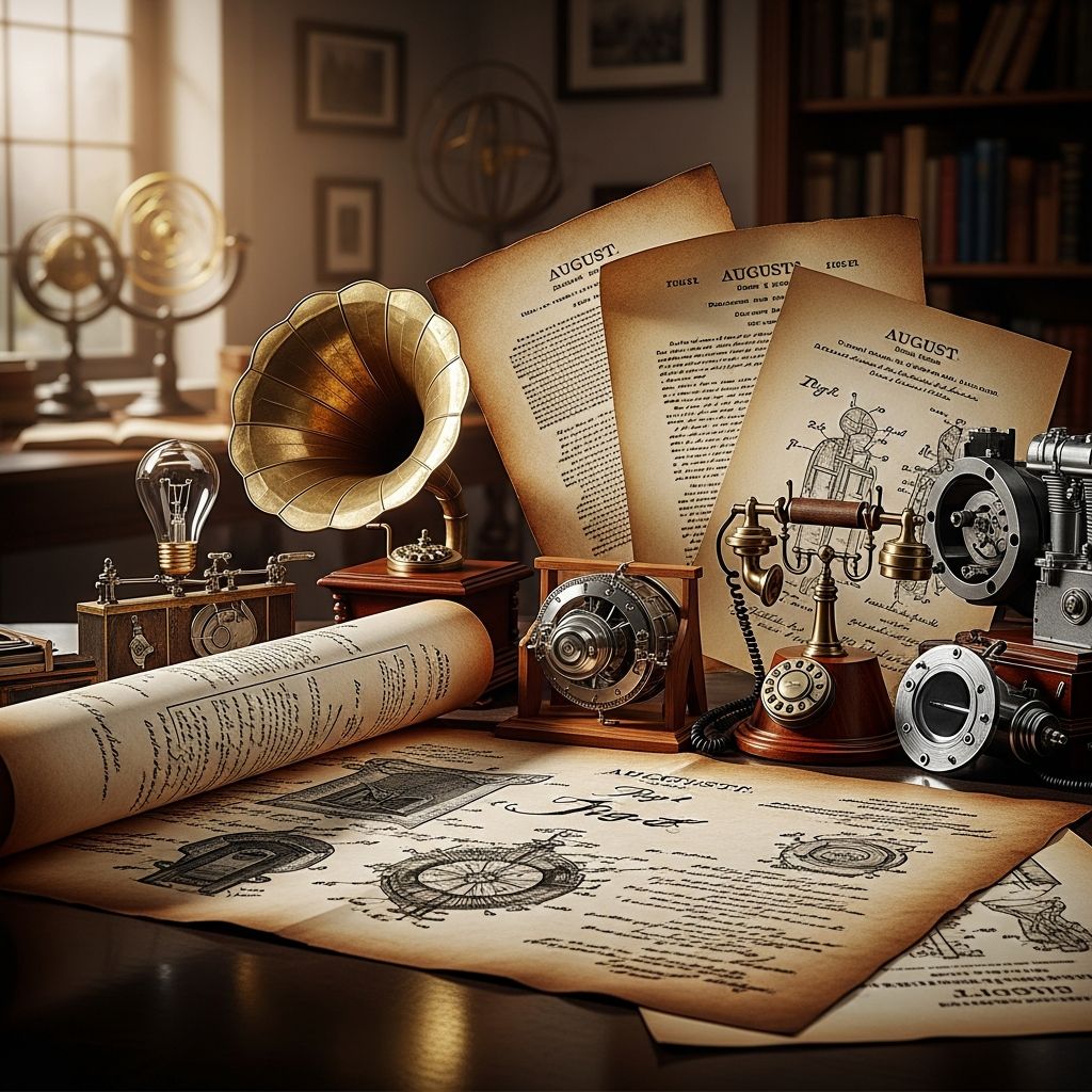 Discover groundbreaking inventions patented in August that transformed industries from glassmaking to aviation and beyond.