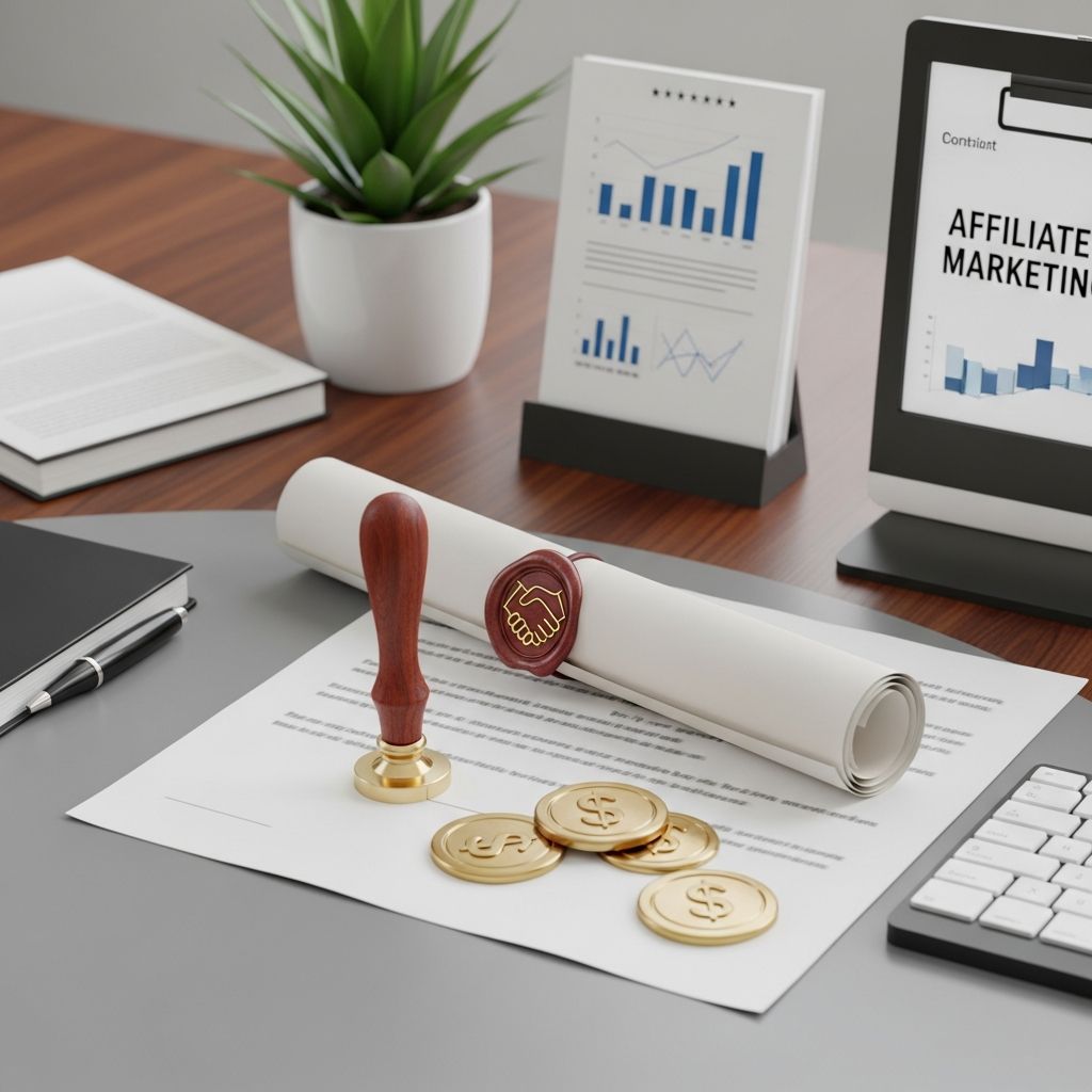 Master affiliate contract creation with essential clauses, legal protections, and best practices.