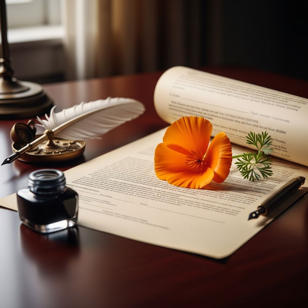 Comprehensive guide to creating a valid last will and testament in California, covering requirements, types, probate, and intestate rules.