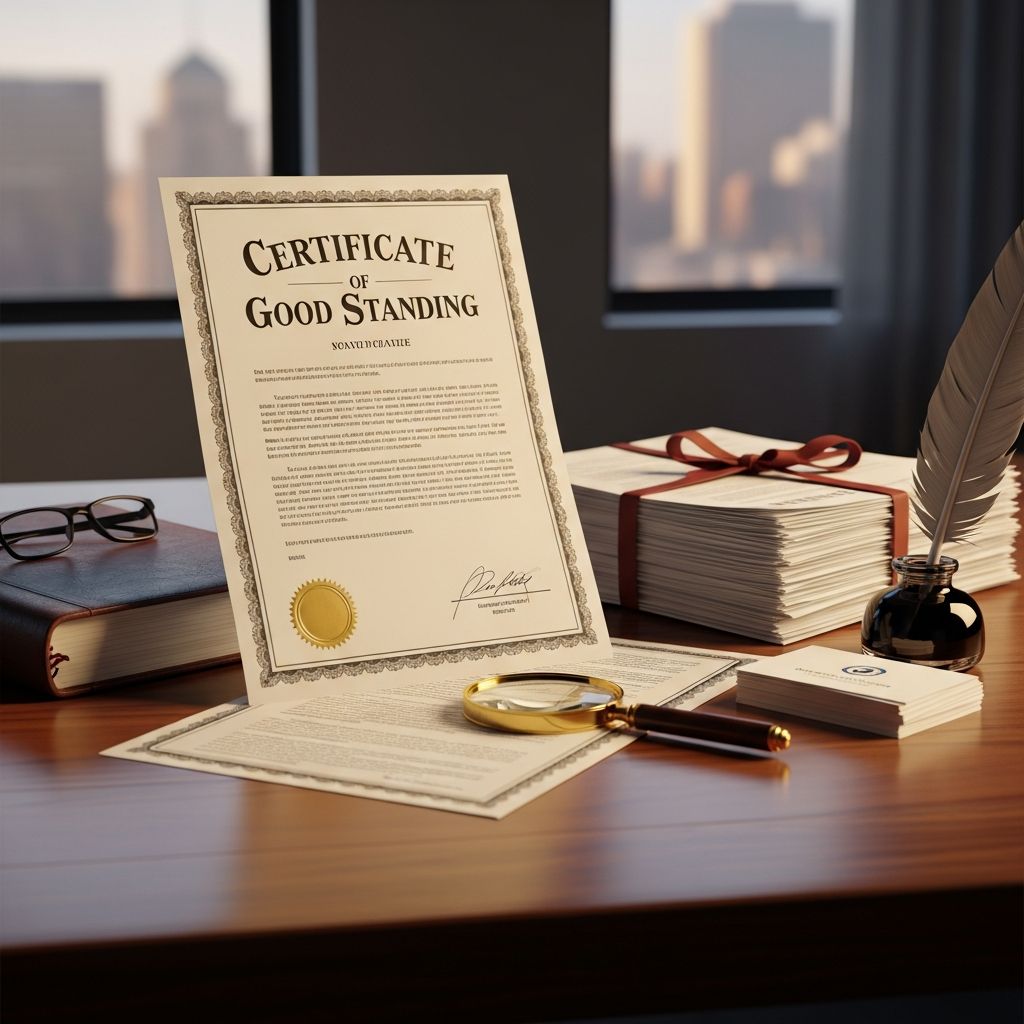 Unlock the essentials of certificates of good standing: when businesses need them, how to obtain one, and why compliance matters for growth.