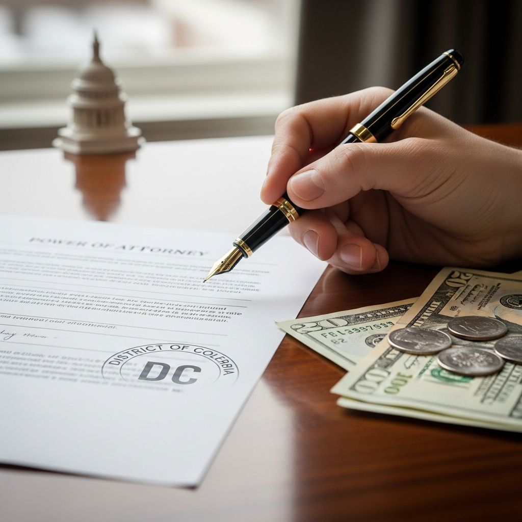 Complete guide to creating, using, and managing powers of attorney in Washington, D.C. under the Uniform Power of Attorney Act.