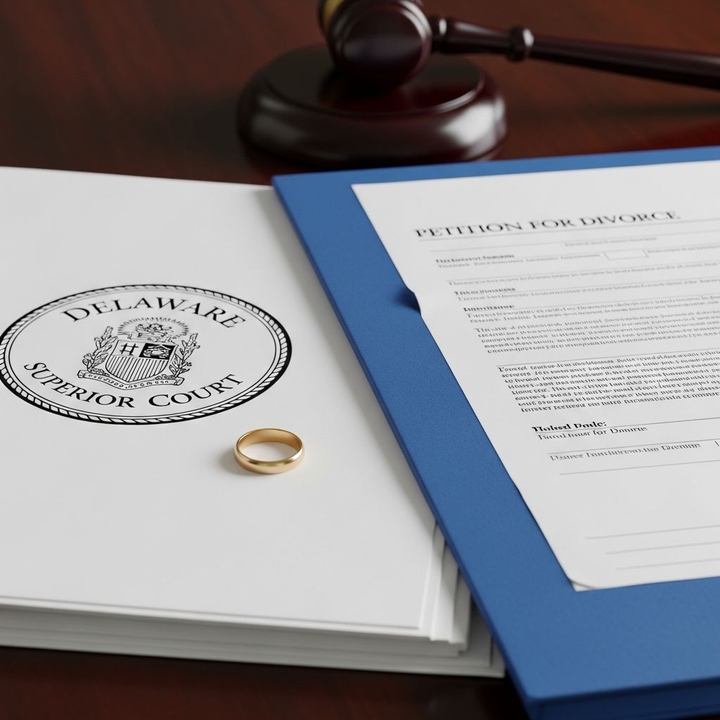Complete resource for navigating Delaware divorce: residency rules, filing steps, costs, and legal options for a smooth process.