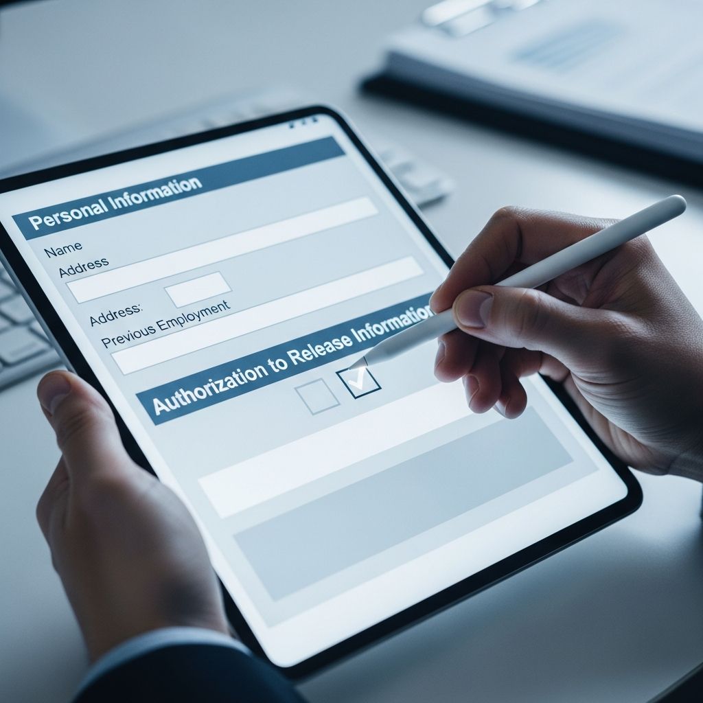 Master employment screening with proper authorization forms and compliance.