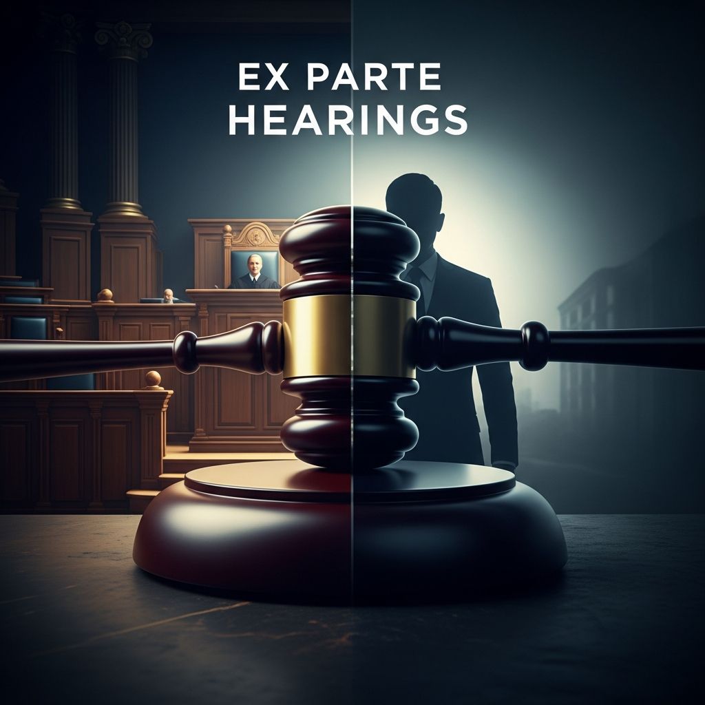Demystifying ex parte hearings: when courts act swiftly without both parties present in urgent legal matters.