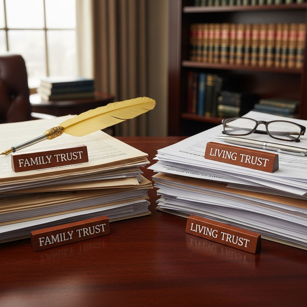 Family Trust vs Living Trust: Key Differences Understand the core differences between family trusts and living trusts to make informed estate planning decisions for your legacy.