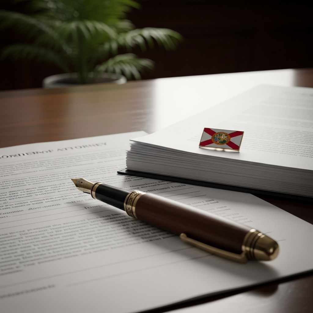 Complete guide to Florida POA requirements, execution rules, and agent responsibilities.