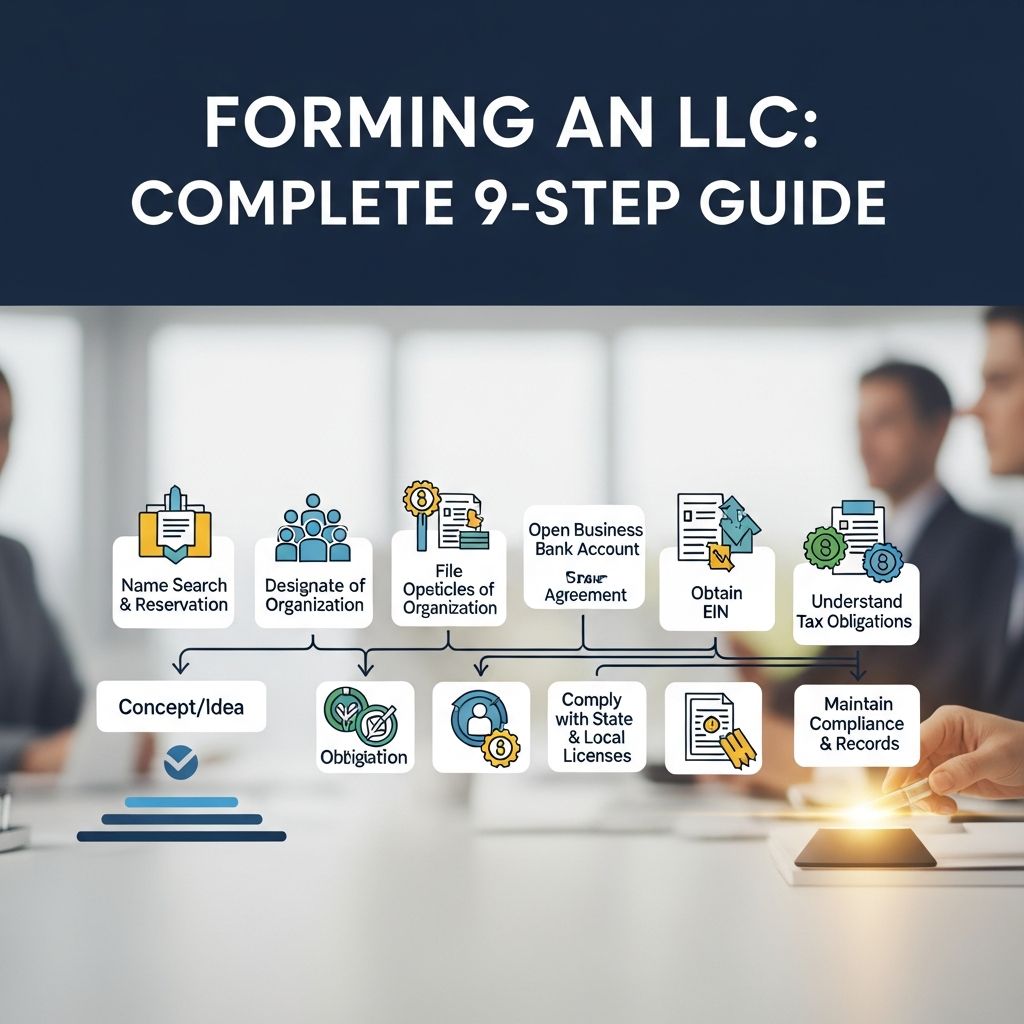 Master the essential process of launching your Limited Liability Company with our detailed 9-step roadmap to legal formation and compliance.