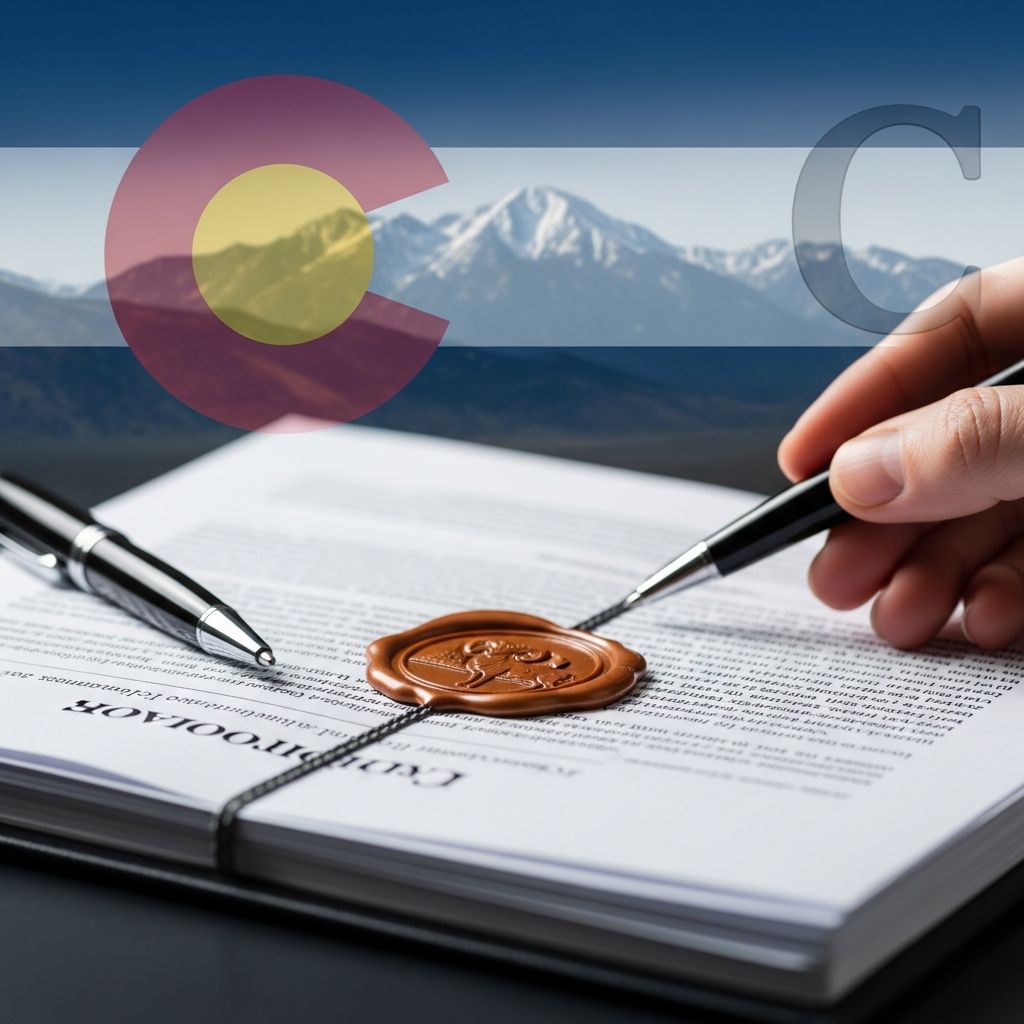 Complete guide to establishing a corporation in Colorado: from naming to compliance and ongoing requirements.