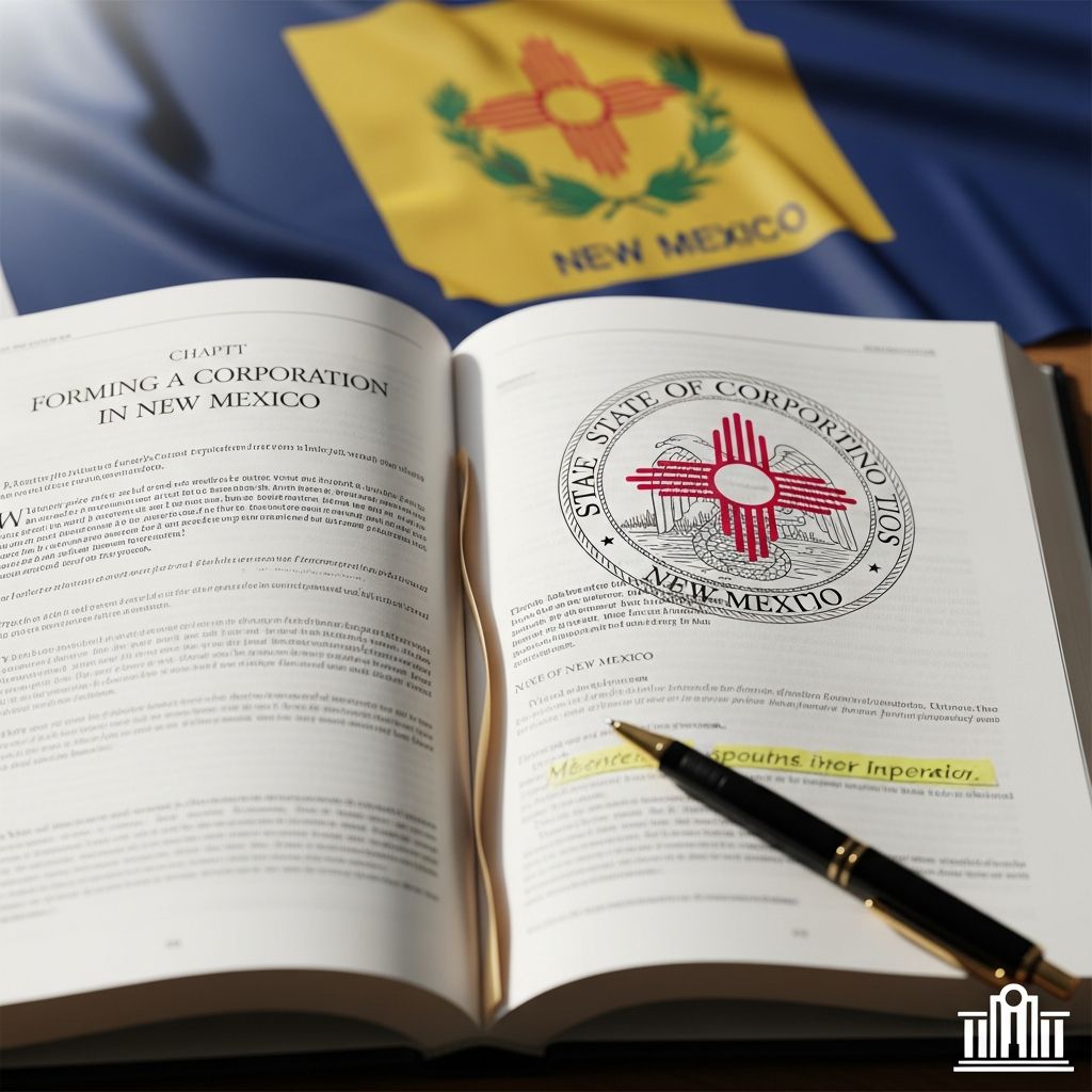 Complete guide to establishing a corporation in New Mexico: from naming to compliance and ongoing obligations.