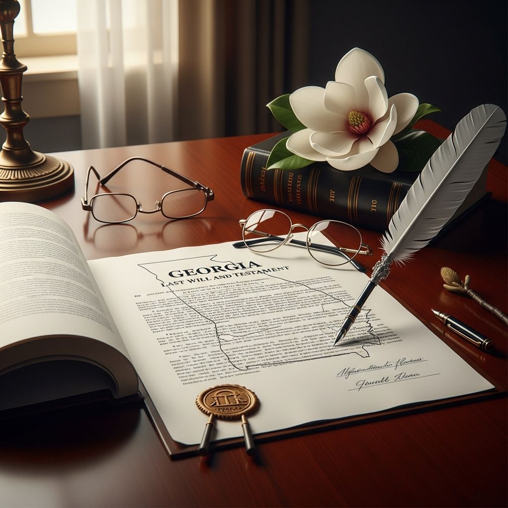 Comprehensive guide to creating a valid last will and testament in Georgia, covering legal requirements, execution steps, and estate planning essentials.