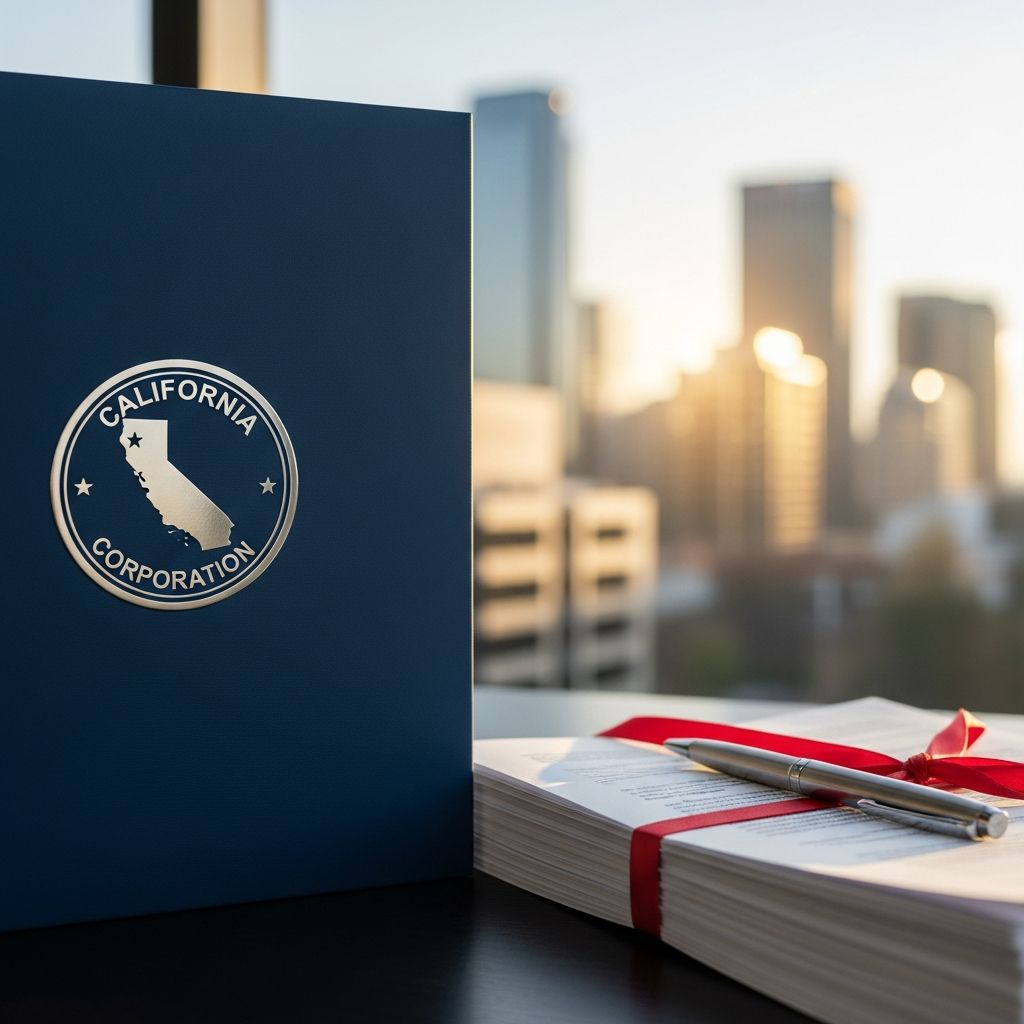 Complete step-by-step process to legally establish and maintain a corporation in California with compliance tips.
