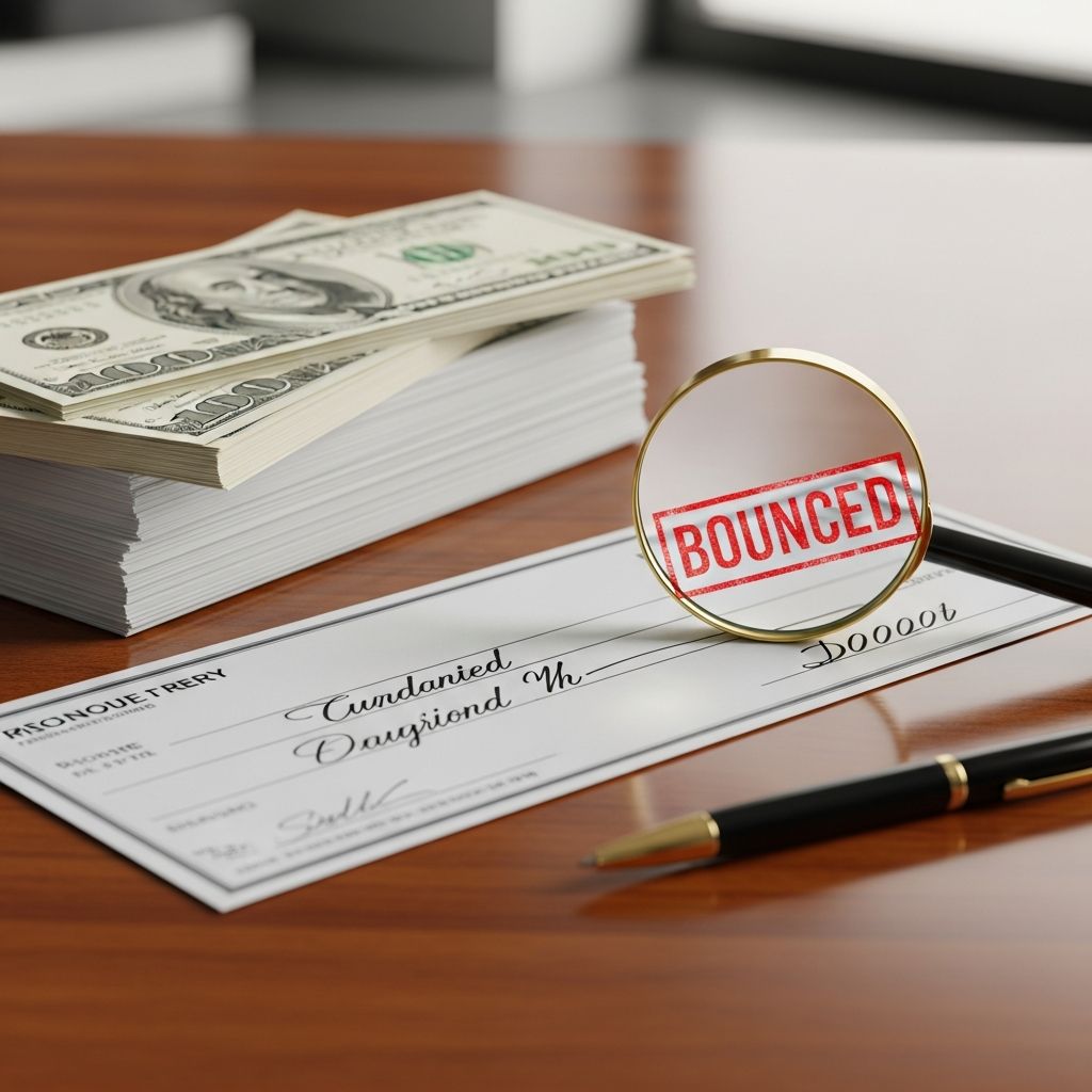 Master the process of recovering funds from bounced checks with legal notices, fees, and escalation strategies for businesses.