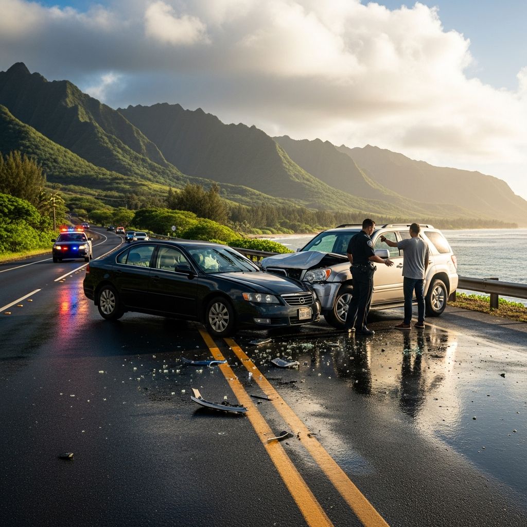 Comprehensive overview of Hawaii's no-fault insurance, liability rules, and accident claim processes for drivers and victims.